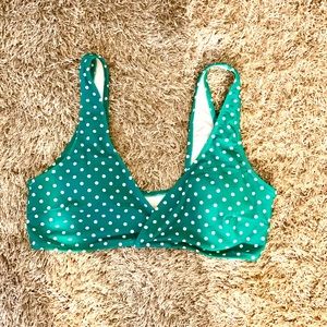 Green Polka Dot Bikini Top
